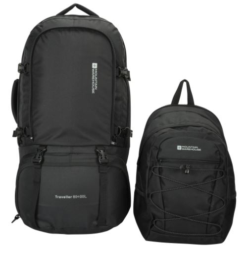 hiking backpack with detachable daypack